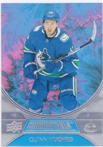2021/22 CREDENTIALS..QUINN HUGHES..MANDELBROT FRACTAL PARALLEL..# 48..CANUCKS - Picture 1 of 1