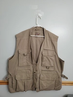 Cabela's Safari Series Khaki Fishing, Hunting, Shooting Vest Size 3XL  100%... - Image 1 of 4