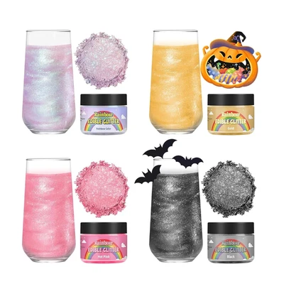 Edible Glitter for Cocktails, Rainbow Easter Luster Dust Edible for Drinks, Food - Image 1 of 4