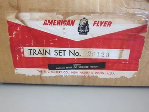 AMERICAN FLYER S 20123 EMPTY SET BOX FOR 1957 UNCATALOGED "OVER & UNDER" SET! - Picture 1 of 13
