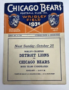 Pittsburgh Pirates vs Chicago Bears October 18, 1936 MG34-02 - Picture 1 of 3
