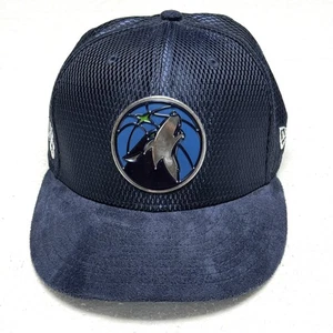 Minnesota Timberwolves Hat Cap Snap Back NBA Basketball Mesh Suede Blue New Era - Picture 1 of 6