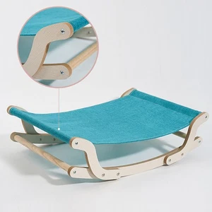 Cat Rocking Chair 4 Season Universal Minimalist Pine Cat Hammock Bed For Pe UT - Picture 1 of 12