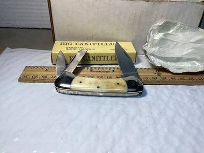 Vintage Parker Japan Big Canittler Whittler Pocket Knife. Smooth Bone. NOS - Image 1 of 4
