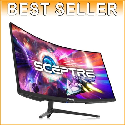 Premium 34-Inch Curved WQHD Gaming Monitor - 1ms, FreeSync, Multiple Ports - Image 1 of 4
