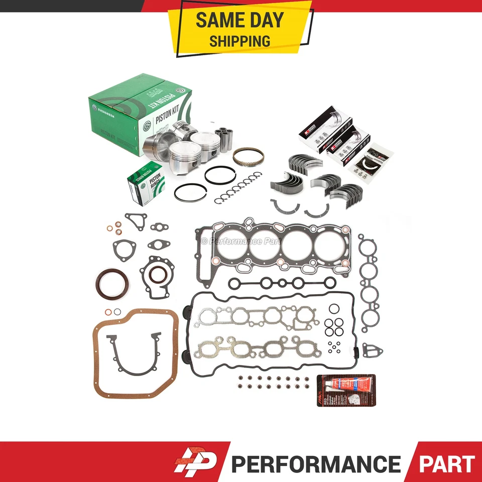 Juego completo de juntas cojinetes de pistones aptos para 94-99 Nissan Infiniti 2.0L DOHC SR20DE Foto 1 de 4