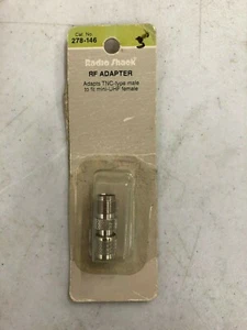 NUOVO 278-146 Radio Shack RF ADATTATORE MASCHIO A FEMMINA Adatta TNC Maschio a UHF Femmina - Foto 1 di 2