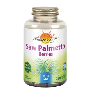 Natures Life Saw Palmetto Berries | 250 Vegetarian Capsules - Picture 1 of 6