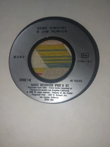 GENE VINCENT RADIO INTERVIEWS WITH JI PEWTER FRENCH ISSUE EXCELLENT - Picture 1 of 1