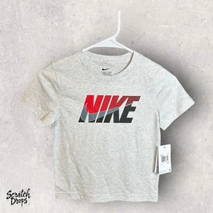 Nike Boys Size 7 Gray T-Shirt - Comfortable Casual Wear Athletic Apparel Graphic - Picture 1 of 5