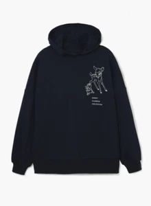 DESIGUAL SUDADERA BAMBI OVERSIZE Hoodie Size S Black - Picture 1 of 4