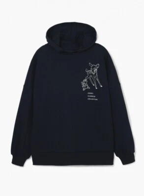 DESIGUAL SUDADERA BAMBI OVERSIZE Sudadera con Capucha Talla S Negra Foto 1 de 4