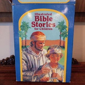 Vintage Illustrated Holy Bible Stories for Children Book Cassette Christian - Picture 1 of 7