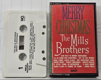 THE MILLS BROTHERS - MERRY CHRISTMAS (Cassette, 1987, MCA) MCAC-15029 - Image 1 of 2