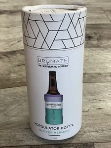 BruMate Hopsulator Bott'l Bottle  Cooler Insulated for  Glitter Mermaid 12oz - Picture 1 of 6