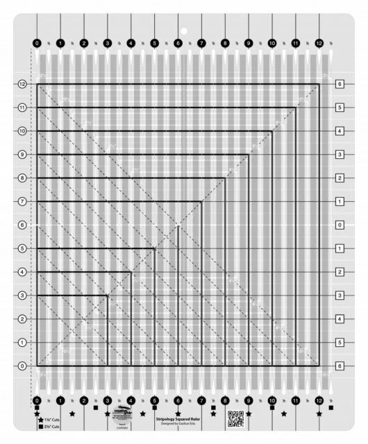 Creative Grids Stripology Squared Quilting Ruler Template CGRGE2