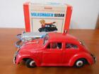 BC BANDAI VW VW Volkswagen Limousine Käfer Blechspielzeug 1950er Jahre Vintage rot verpackt sehr SELTEN