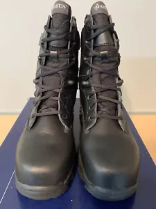 Stivali poliziotto impermeabili Bates GX-8 punta di sicurezza Gore-Tex da uomo neri in pelle E02272 - Foto 1 di 6