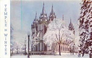 Postal UT con estampilla mormona en invierno de Salt Lake City Utah - Imagen 1 de 2