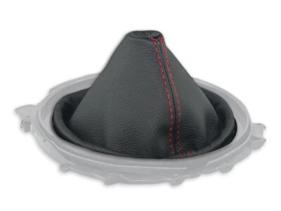 FOR NISSAN 350Z Z33 02-09 GEAR SHIFT BOOT GAITER LEATHER RED STITCH - Image 1 of 4