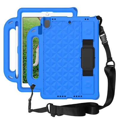 Kids Friendly Shoulder Strap Case For iPad 5/6th 7th 8th 9th Gen Mini Shockproof - Image 1 of 4