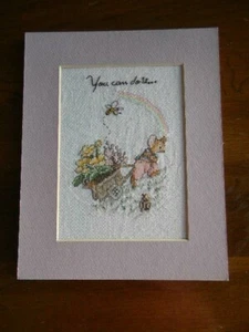 Ratón Inspirador Punto de Cruz Finalizado Fin de Semana PUEDES HACERLO JCA Nuevo 8x10 - Imagen 1 de 5