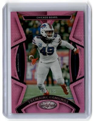 2023 Panini Certified #58 Tremaine Edmunds Pink Mirror /199 - Image 1 of 2