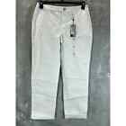 Tommy Hifiger Women's Bright White Hampton Cuffed Chino Straight-Leg Pants Sz 10