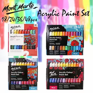 Acrylic Paint Set 18/24/36/48pcs 36ml Mont Marte Studio Artist Student Painting - Picture 1 of 18