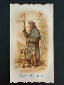 holy card chromolithography santino image pieuse "SAN ROQUE" - Picture 1 of 2