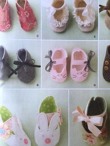Simplicity Sewing Pattern 1710 Baby Infant Shoes Size S-L Uncut - Picture 1 of 4