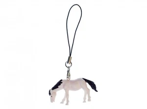 Horse Cell Phone Pendant Miniblings Mobile Jewellery Charm Pony Riding White - Picture 1 of 5