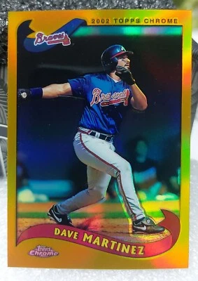 2002 Topps Chrome Dave Martinez Gold Refractor Atlanta Braves Card  - Image 1 of 2