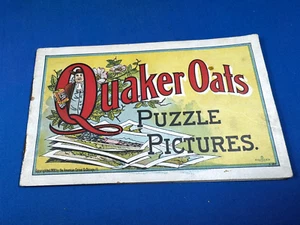 Folleto de imágenes de rompecabezas de avena cuáquera 1900 ¡SIN USAR! Publicidad limpia, 18 páginas - Imagen 1 de 19