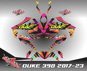 DUKE 390 2017 - 2023 Supermoto SEMI CUSTOM GRAPHICS KIT CYCLOP - Picture 1 of 3