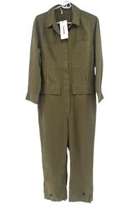 Thakoon Womens Olive Green Utility Coverall Jumpsuit Long Sleeve Size S NWT - Picture 1 of 11