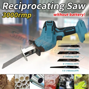 Cordless Reciprocating Saw Wood Metal Cutting Tool Blades For 18V Makita Battery - Picture 1 of 12