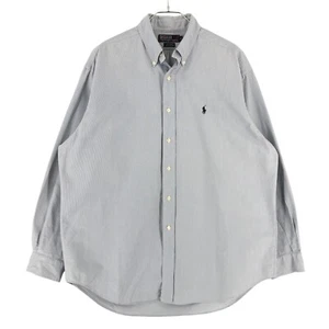 Camisa Polo Ralph Lauren Blake Azul Sólido Informal Formal Hombres Talla L - Imagen 1 de 8