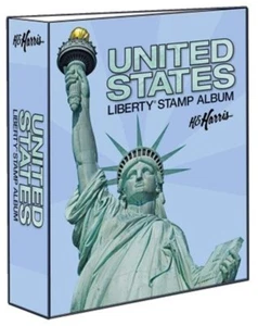 HE Harris traditionelles US Liberty Briefmarkenalbum 3 Zoll, 2 Pfosten Mappe nur Aufbewahrung - Bild 1 von 6