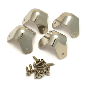 Amplificador de metal níquel piezas genuinas Fender esquinas montaje de 3 tornillos con tornillos paquete de 4 - Imagen 1 de 1