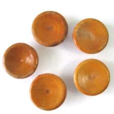 Vtg Distressed Wood Drawer or Cabinet Pulls Knobs Lot of 5 Mid Century 1-3/4"
