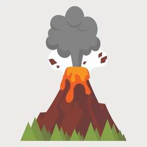 Volcano Cardboard Cutout for Dinosaur Themed Party's and Kids Birthdays - Picture 1 of 17