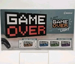 Paladone - 8-Bit Pixel Game Over Light Color Changing Sound Reactive Decor Video - Picture 1 of 1