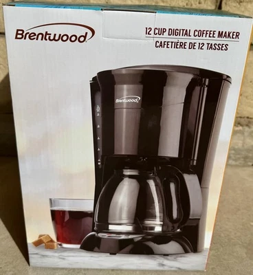 BRENTWOOD 12CUP DIGITAL COFFEE MAKER | TS-218B SKU: HTS218B - Image 1 of 4