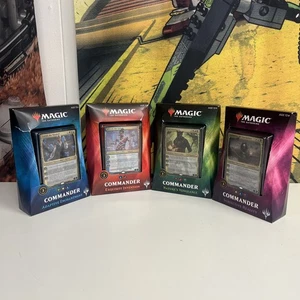 COMMANDER 2018 DECK Set of 4 MtG Sealed Case Nature's Vengeance Adaptive Reality - Picture 1 of 2