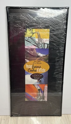 10 x 20 Aluminum Picture Frame Black Metal Thin Poster Frame Acrylic Front - Image 1 of 3