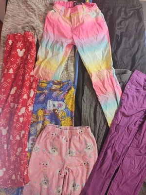 9pc Lot Size 8 Girls Pants Liquid Gold Children's Place Disney Mix Lot50 - Image 1 of 4