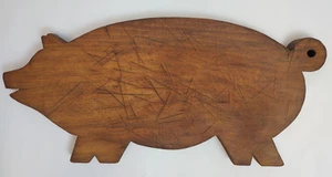 Vintage rustikales primitives Holz Schwein Schneiden Brot Wurstwaren Brett groß 20,5 Zoll - Bild 1 von 17