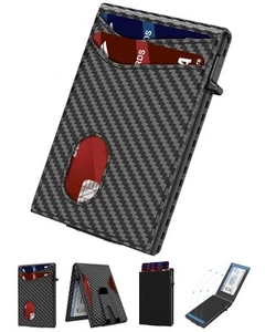 Slim Wallet for Men, Credit Card Holder with Pop Up Card Case, RFID Blocking,... - Picture 1 of 8
