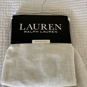 Ralph Lauren Curtains 2 Panels Blackout 52 x 84 Linen Herringbone Natural - Picture 1 of 10
